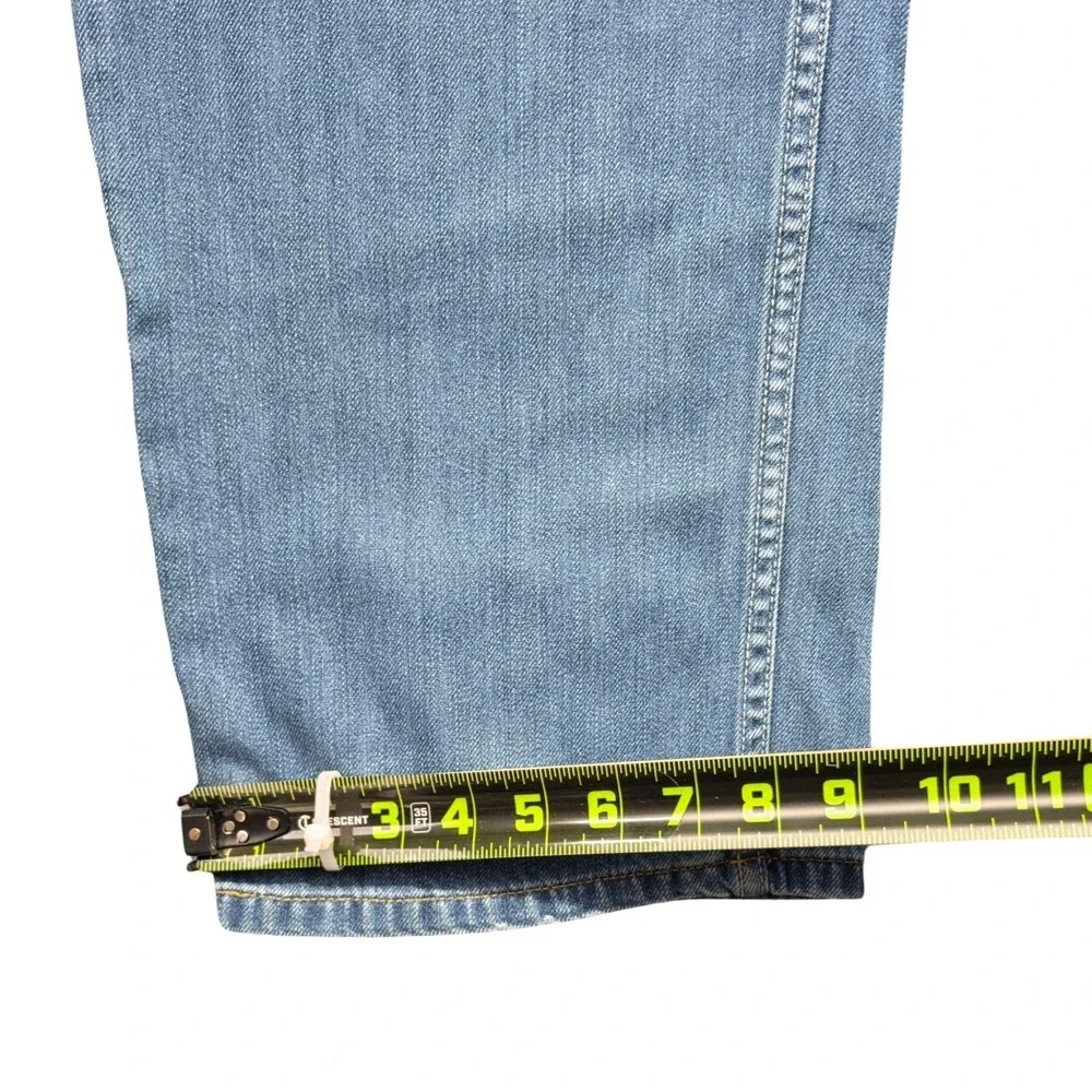 Tommy Bahama Men 42x30 Standard Fit Straight Jeans Blue Denim Tencel Marlin Logo